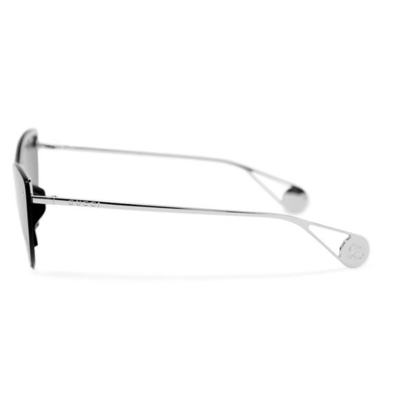 Gucci Mirrored Grey Cat Eye Sunglasses - Picture 3 of 5